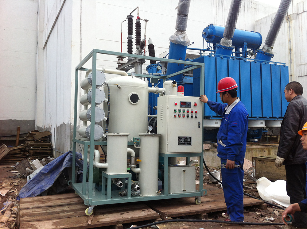 旗能電鋁變壓器安裝濾油現(xiàn)場(chǎng)